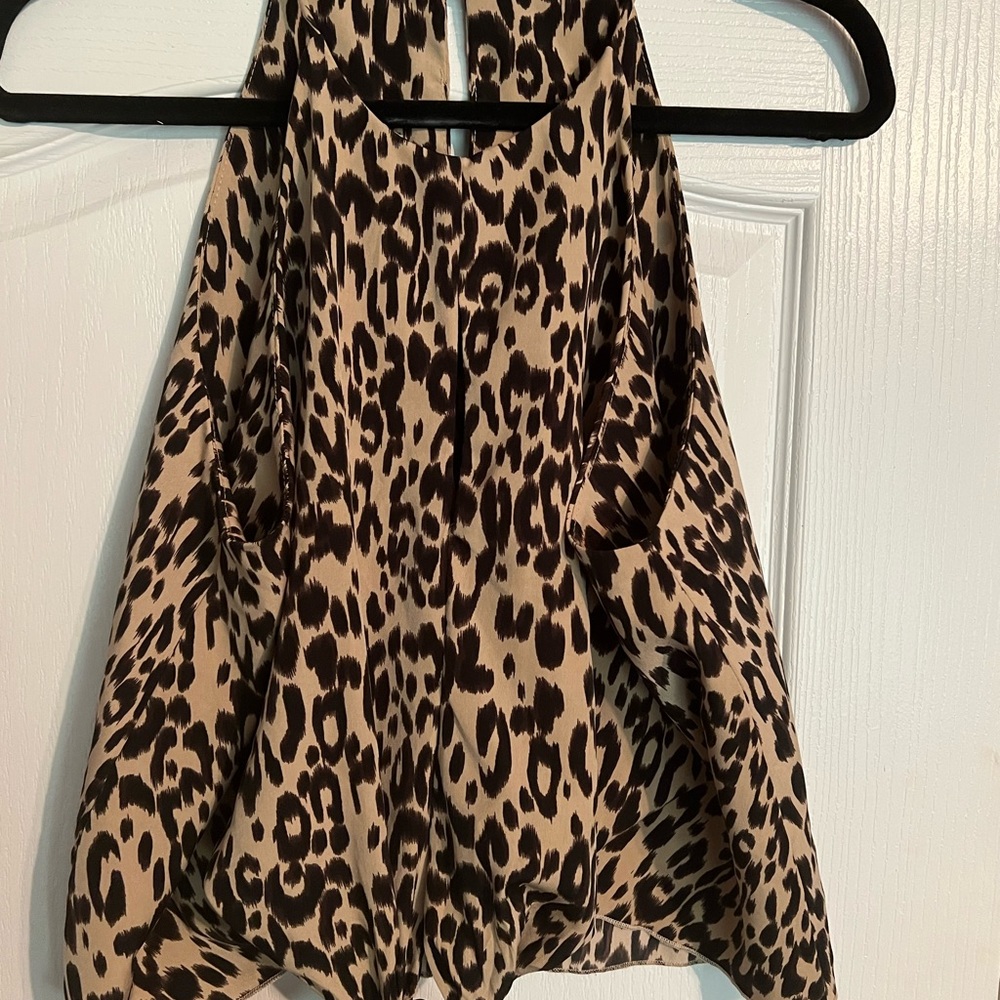 Leopard print boutique top
